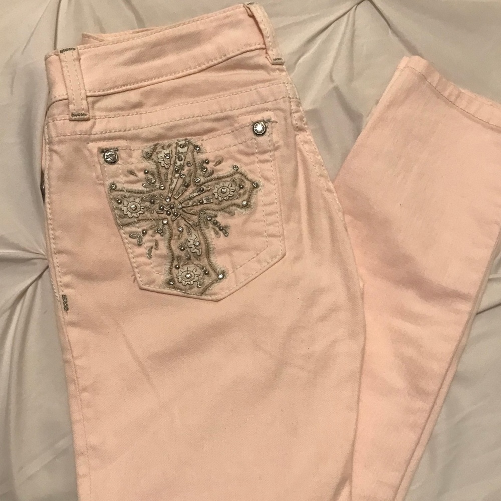 Miss Me Womens Sequin Skinny Jeans